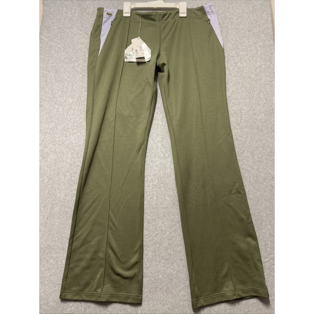 Lacoste Women's Olive Green & Blue Active Lounge Wear Pants Size 14 (46)